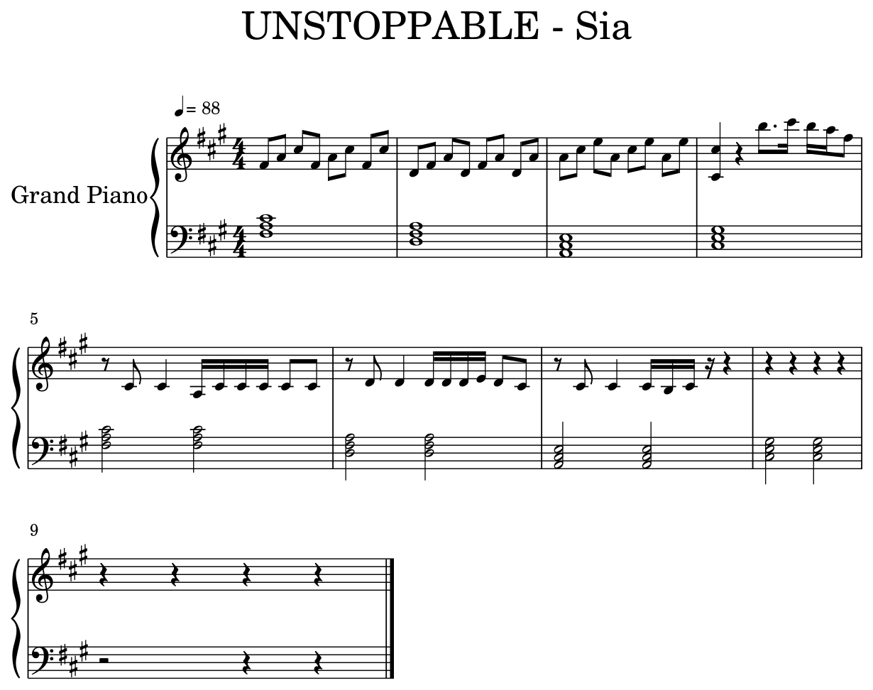 Sia unstoppable text